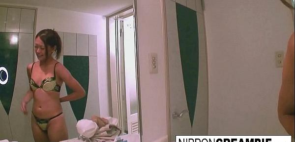  Japanese couple record themselves fucking in a hotel room
